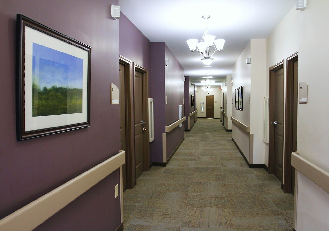 Long Hallway at Spring Arbor of Steele Creek, North Carolina, 28278